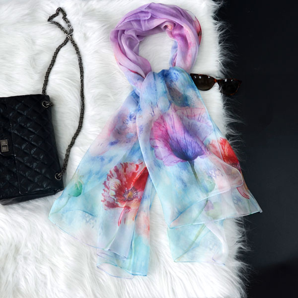 春花秋月絲巾 春花秋月絲巾